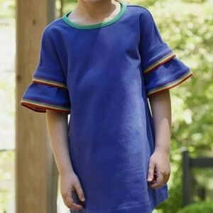 🥒 Matilda Jane Ruffle Tiered Short Sleeve School Bell Mini Dress Tunic Girls 6